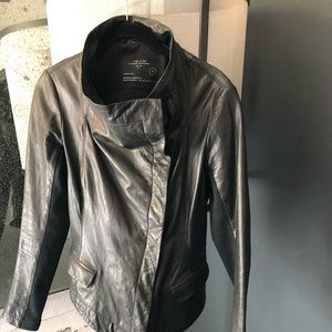 All saints asymmetrical leather jacket